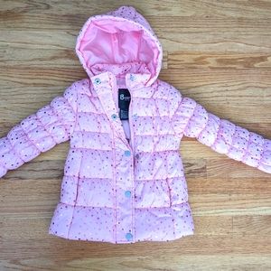 Little Girls Pink Puffer Coat